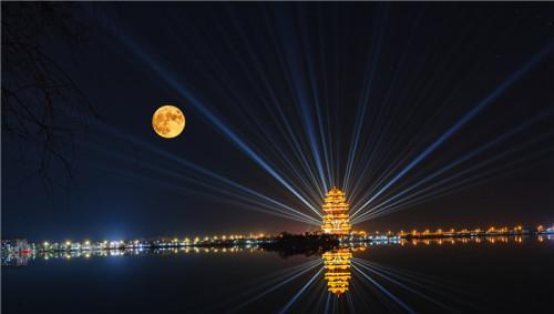 故乡皎洁明月下的恋爱（在这片土地上，一对年轻人的爱情在月光下绽放）