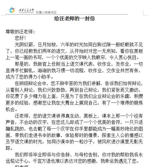 梦想的种子（一位未来老师的成长故事）
